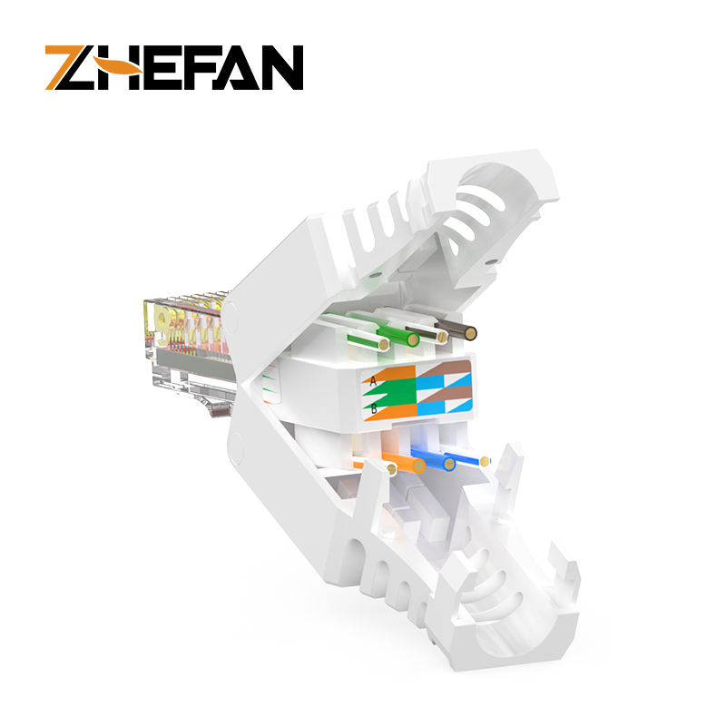 Cat6 Toolless 모듈 플러그 Utp Cat6 모듈 플러그 Toolless Rj45 플러그 Cat5e Toolless 플러그 [ZCM66-08]