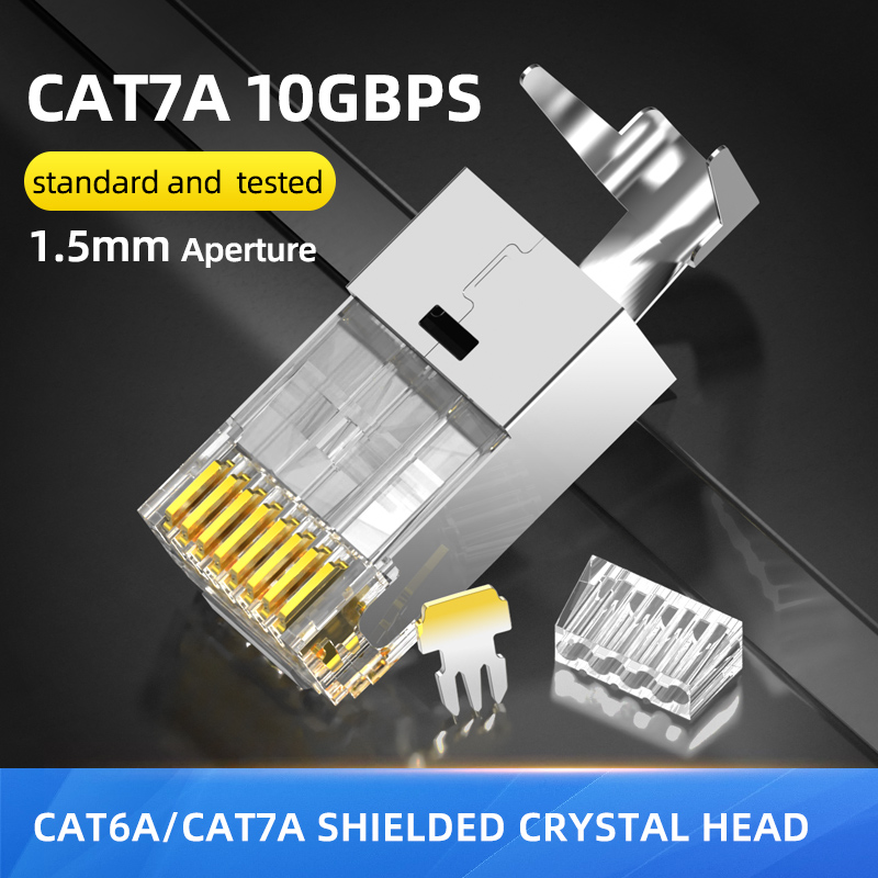 Cat7 모듈 플러그 8p8c Cat7 Rj45 커넥터 Cat7 모듈 플러그 Ftp 차폐 8p8c 커넥터 모듈 플러그 [ZCM66-39]
