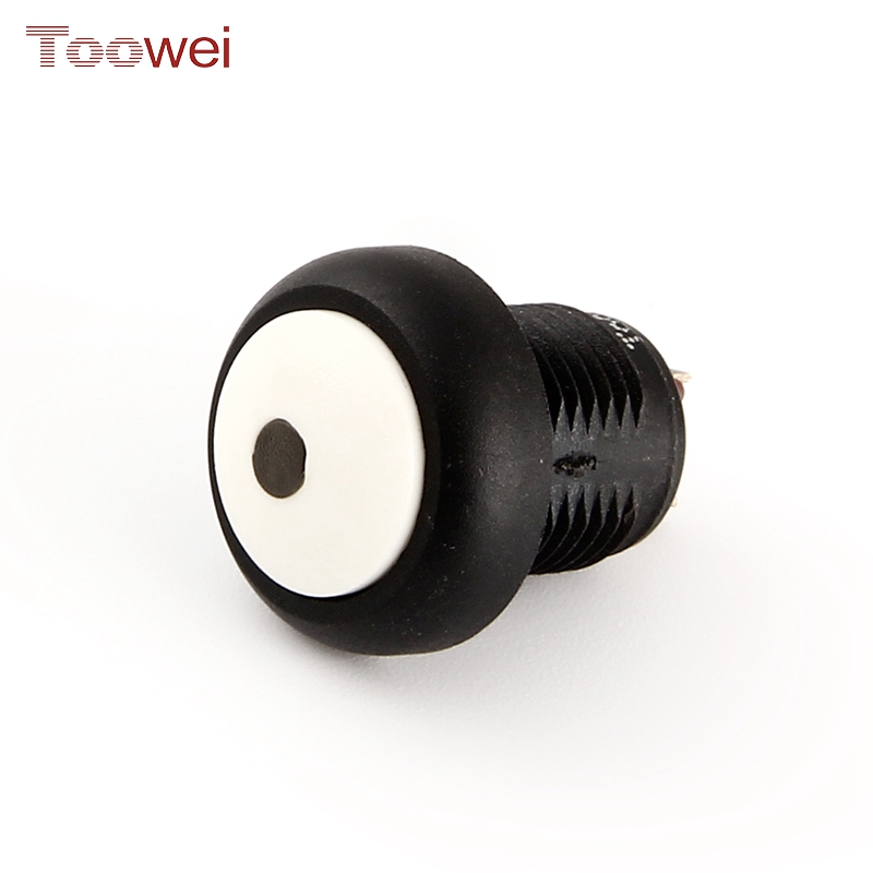 Toowei 12MM 화이트 250v ac selflocking 마이크로 자동차 전기 스위치 푸시 버튼 스위치 전원 [OPEN-ZSB10-24]