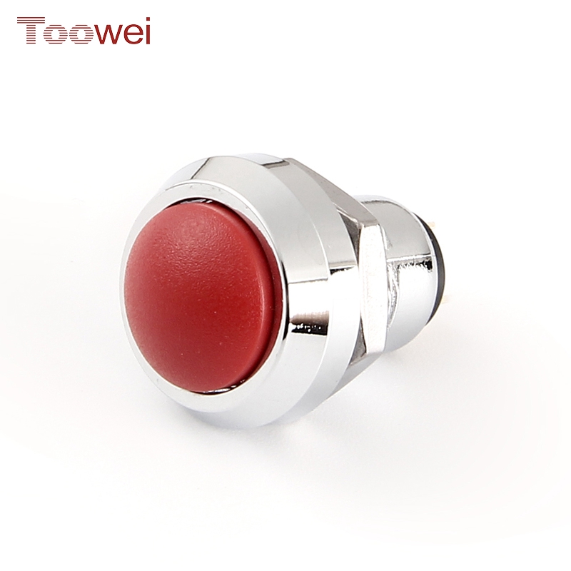 Toowei 3A 250V 금속 마이크로 스위치 푸시 버튼 (ON)-OFF 순간 방수 110 볼트 푸시 버튼 스위치 [OPEN-ZSB10-28]