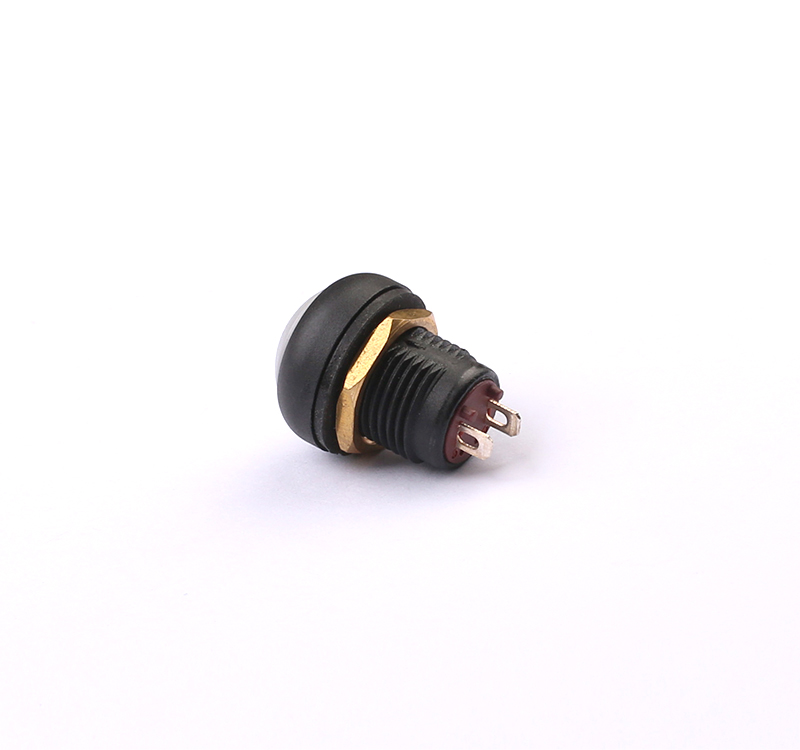 Toowei 12mm 래칭 플라스틱 푸시 버튼 마이크로 스위치 방수 2 핀 회색 자동차 [OPEN-ZSB10-29]
