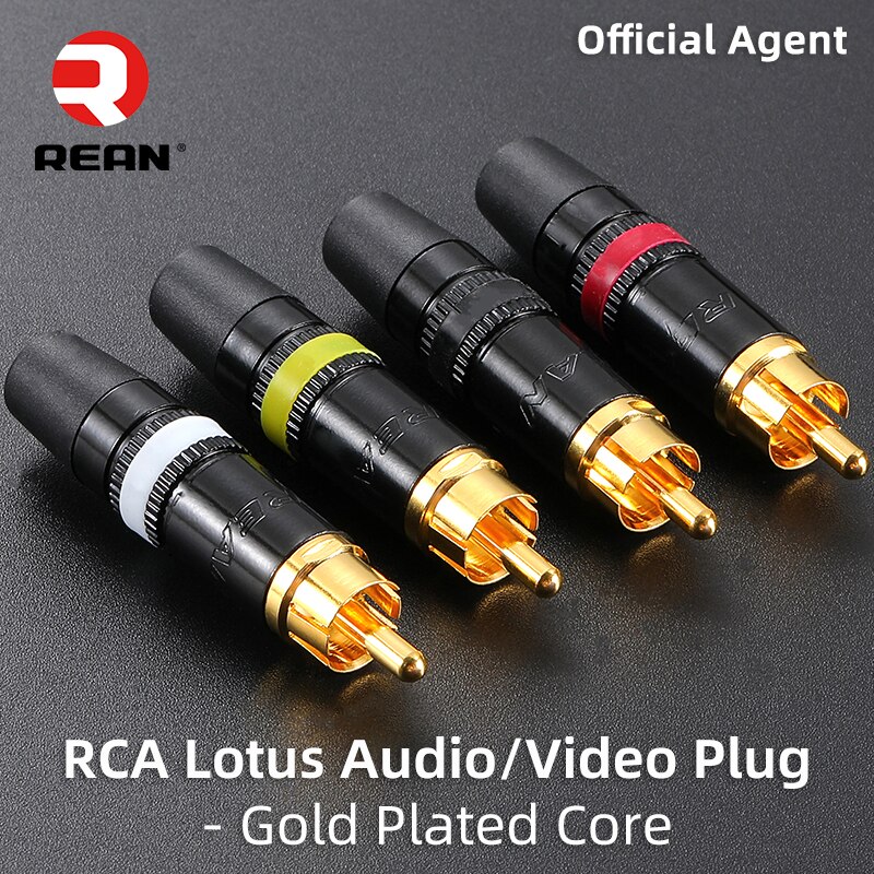NEUTRIK REAN 포노 RCA 도금 구리 플러그 NYS373 오디오 비디오 커넥터 DVD 시네마 레코드 플레이어 스피커 [OPEN-ZCF23-28]