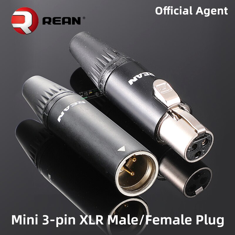 NEUTRIK REAN 3 핀 소형 XLR 케이블 커넥터 암수 미니 플러그 미니 플러그 소켓 슈어 AKG 무선 바디팩 [OPEN-ZCF23-31]