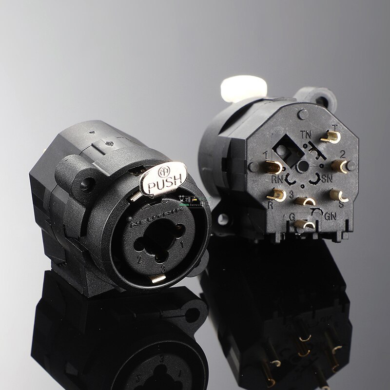 Neutrik XLR 스테레오 잭 오디오 콤보 암 소켓 마이크 사운드 카드 커넥터 수평 PCB 마운트 포함 3 극 6.35mm NCJ6 [OPEN-ZCF23-37]