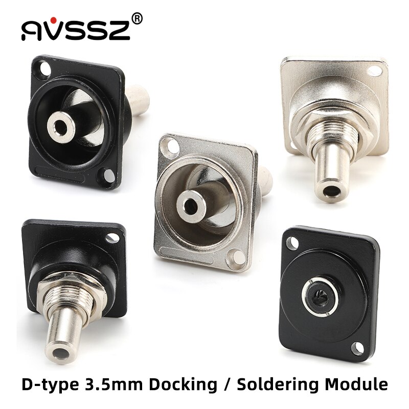 AVSSZ 3.5mm 오디오 스테레오 메탈 헤드폰 소켓 홈 시어터 녹음 스튜디오 D 형 솔더 도킹 헤드셋 암 리셉터클 [OPEN-ZCF23-39]