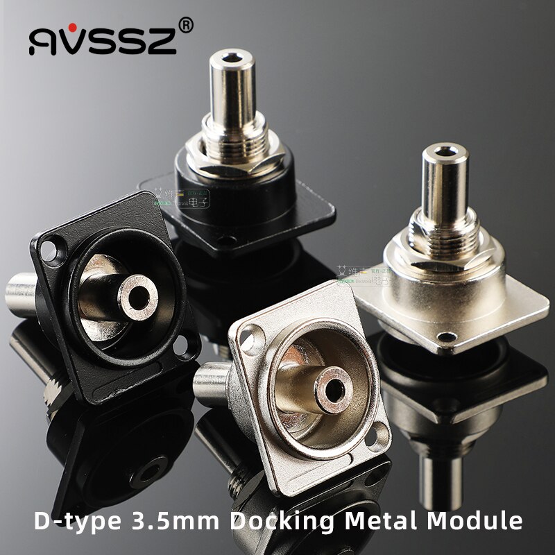 AVSSZ 3.5mm 오디오 스테레오 메탈 헤드폰 소켓 홈 시어터 녹음 스튜디오 D 형 솔더 도킹 헤드셋 암 리셉터클 [OPEN-ZCF23-39]