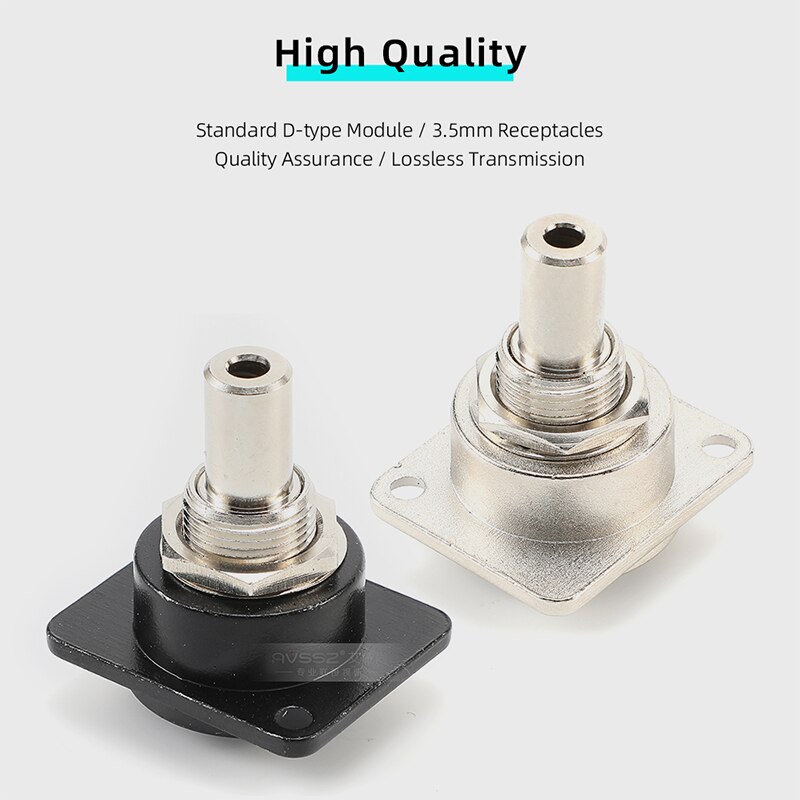 AVSSZ 3.5mm 오디오 스테레오 메탈 헤드폰 소켓 홈 시어터 녹음 스튜디오 D 형 솔더 도킹 헤드셋 암 리셉터클 [OPEN-ZCF23-39]