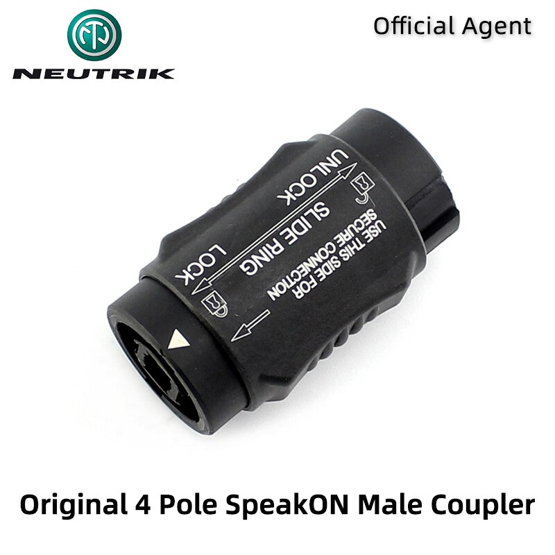 Neutrik 4 극 SpeakON 잠금 커플러 NL4MMX 빠른 잠금 케이블 커넥터 수-수 성별 변경 스피커 연결기 [OPEN-ZCF23-42]