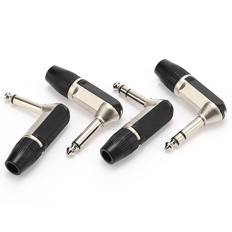 Neutrik-REAN 잭 6.35mm TS TRS 90도 L 자형 직각 플러그 스테레오 모노 2 3 극 6.5 1 4 마이크 NYS207 NYS208 [OPEN-ZCF23-58]