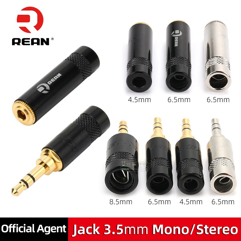 NEUTRIK REAN 잭 3.5mm 1 8 인치 스테레오 헤드폰 플러그 암수 녹음 라인 플러그 금도금 2 3 극 수리 용접 플러그 [OPEN-ZCF23-47]