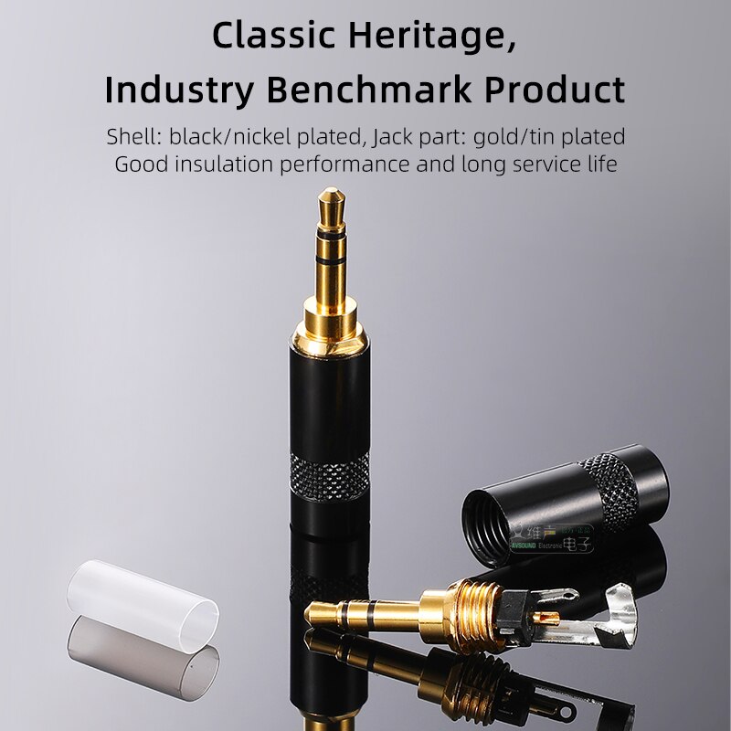 NEUTRIK REAN 잭 3.5mm 1 8 인치 스테레오 헤드폰 플러그 암수 녹음 라인 플러그 금도금 2 3 극 수리 용접 플러그 [OPEN-ZCF23-47]