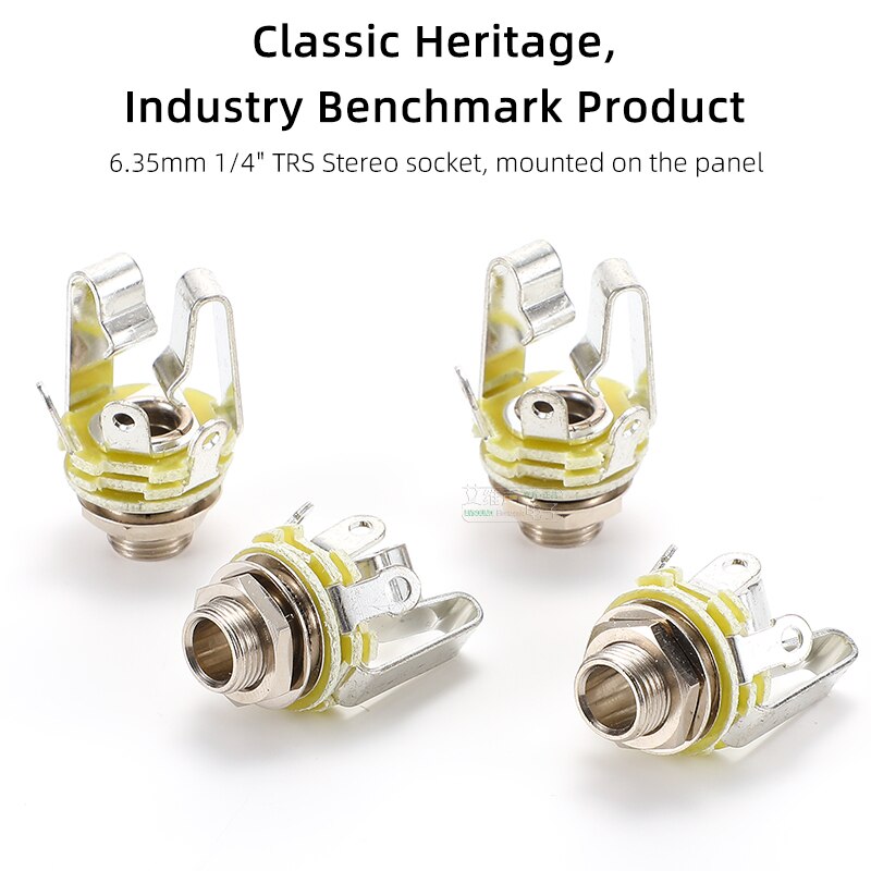 Neutrik REAN TRS 스테레오 금속 암 잭 3 극 NYS230 오디오 패널 1 4 인치 TS 모노 잭 PCB 소켓 NYS215 6.35mm [OPEN-ZCF23-46]