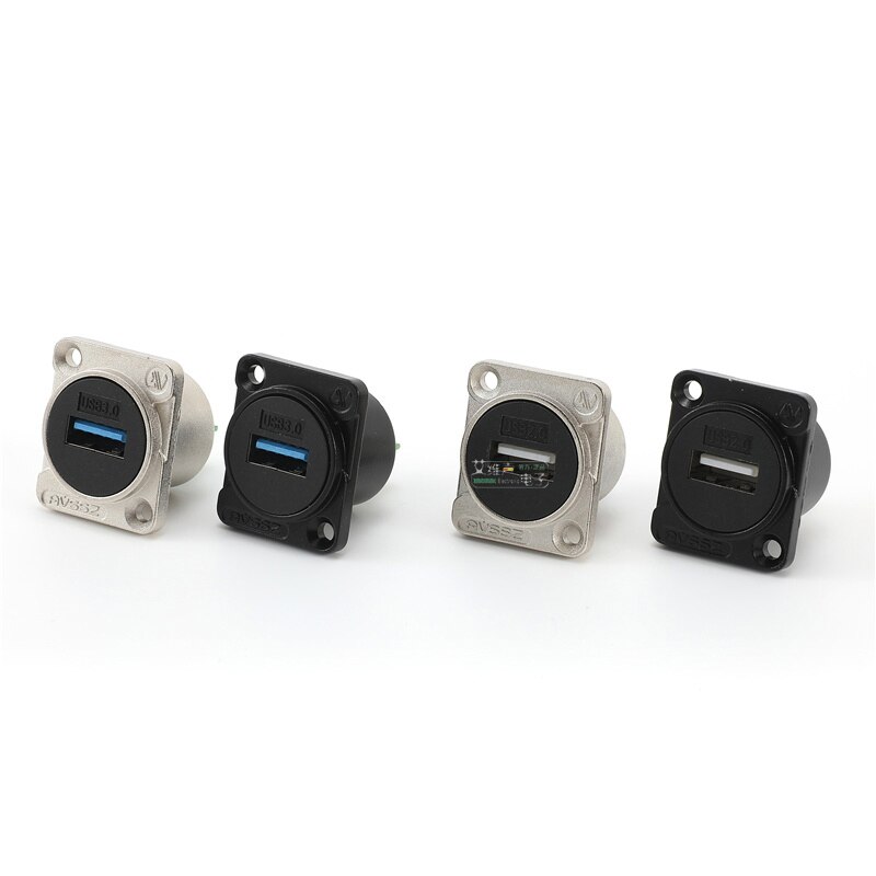 AVSSZ D 유형 USB3.0 2.0 연결 관 소켓 컴퓨터 MP3 USB A B 잭 공용 영역 변환기 Crimping PCB 납땜베이스 [OPEN-ZCF23-60]