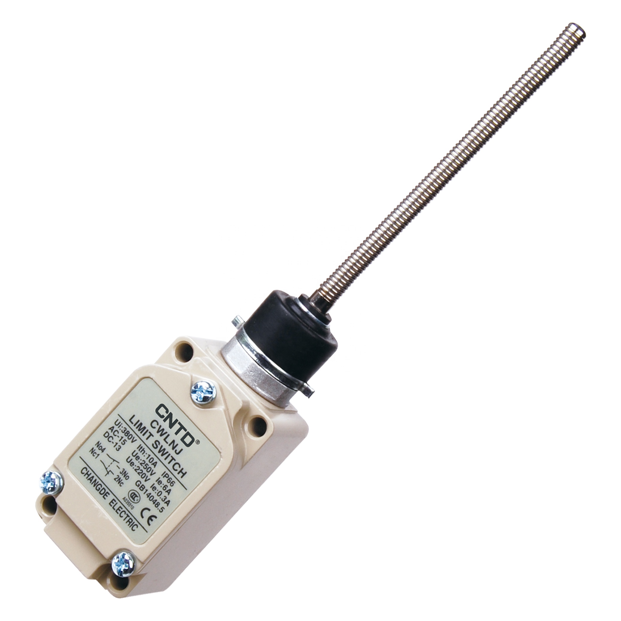 CNTD IP66 높은 기계적인 힘 10A 380V 방수 두 배 봄 수직 리미트 스위치 CWLNJ (납기 7-10일) [OPEN-ZSA27-165]