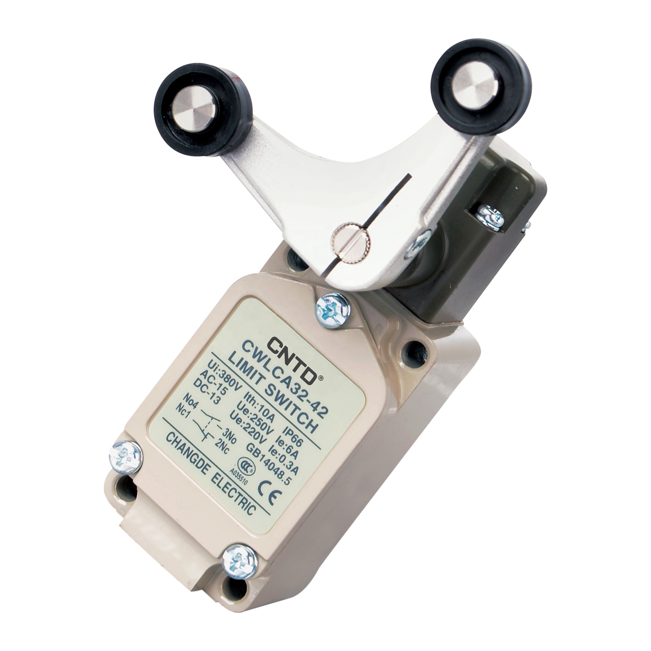 CNTD IP66 긴 기계적인 생활 10A 380V 방수 두 배 회로 유형 수직 리미트 스위치 CWLCA32-42 (납기 7-10일) [OPEN-ZSA27-164]