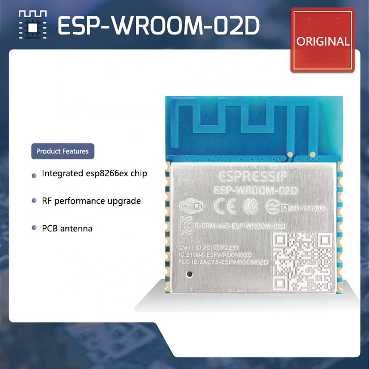 Espressif wifi 모듈 ESP-WROOM-02D 2MB 모듈 PCB 안테나 스마트 홈에 사용 [ZTF109-16]