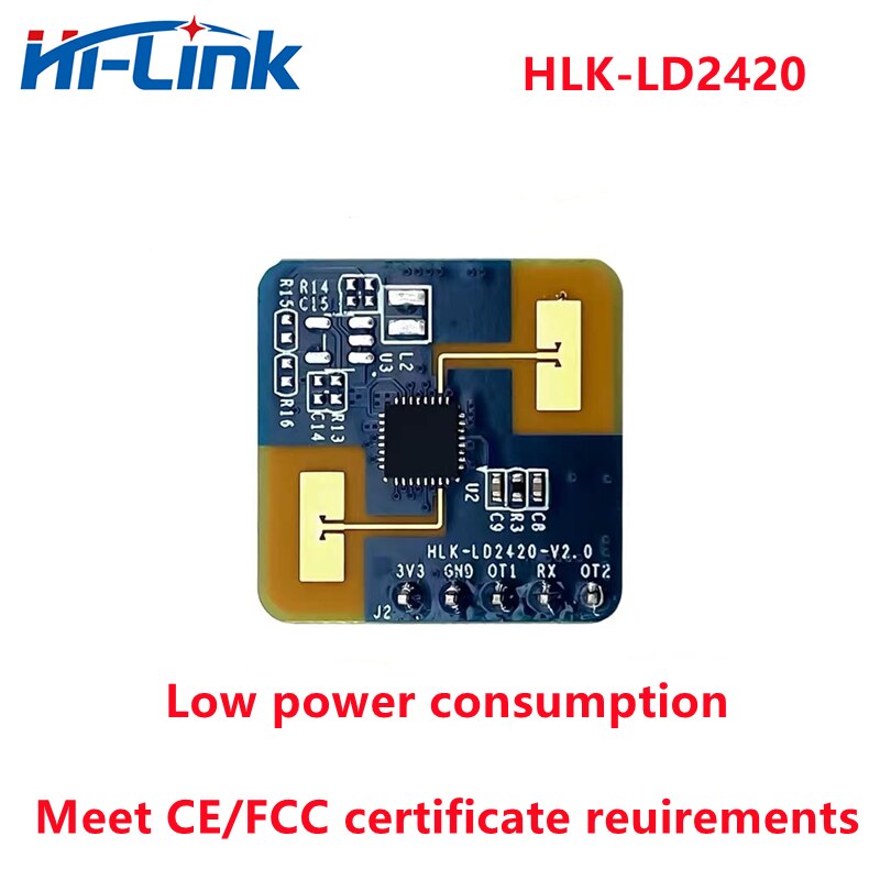 저소비 지능형 센서 인체 감지 레이더 모듈 고감도 PCB 24G HLK-LD2420 ISM 밴드 [HI-Link-31]