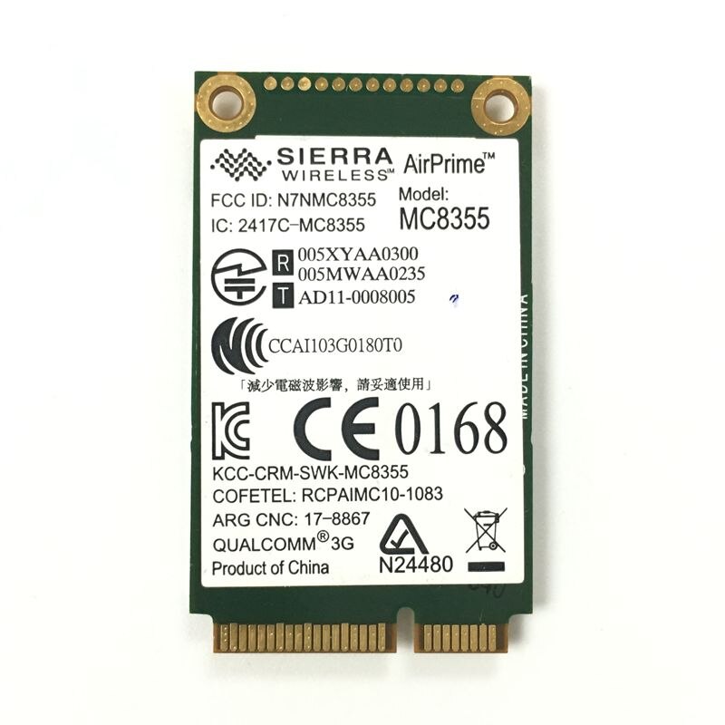 SIERRA 무선 카드 MC8355 GODI3000 3G 모듈 HS2430 HSPA EV DO REV A 14.4Mbps SPS 634400-001 [ZTF110-65]