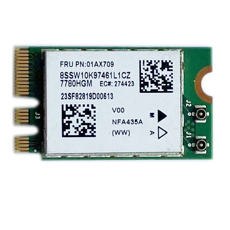 레노버 아이디어패드 510-15IKB E31 E470 FRU 01AX709 QCNFA435 NFA435A AC 2.4G 5G NGFF 와이파이 블루투스 4.1 [ZTF110-66]