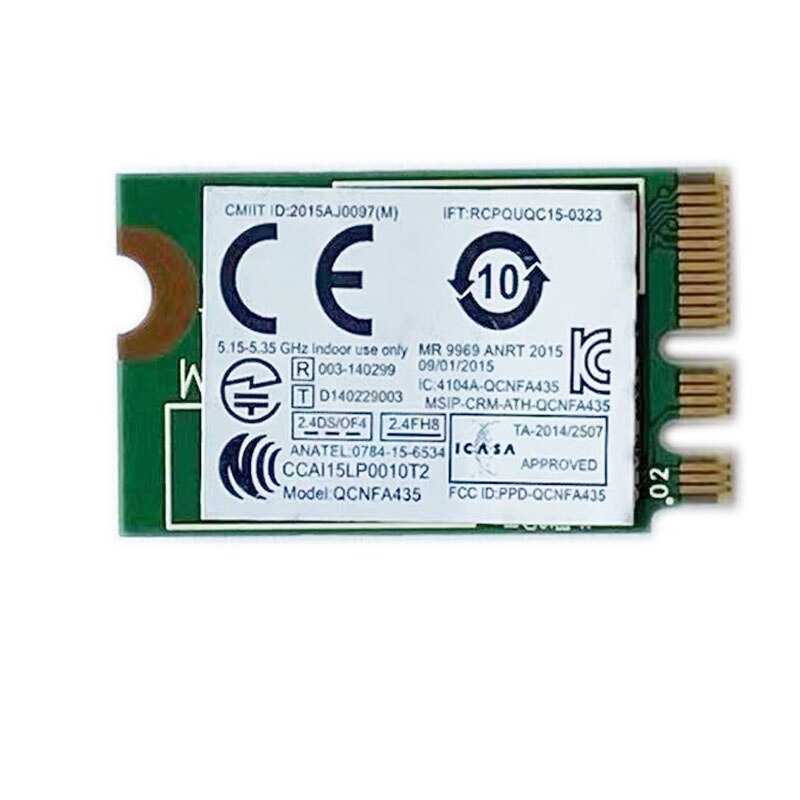 레노버 아이디어패드 510-15IKB E31 E470 FRU 01AX709 QCNFA435 NFA435A AC 2.4G 5G NGFF 와이파이 블루투스 4.1 [ZTF110-66]