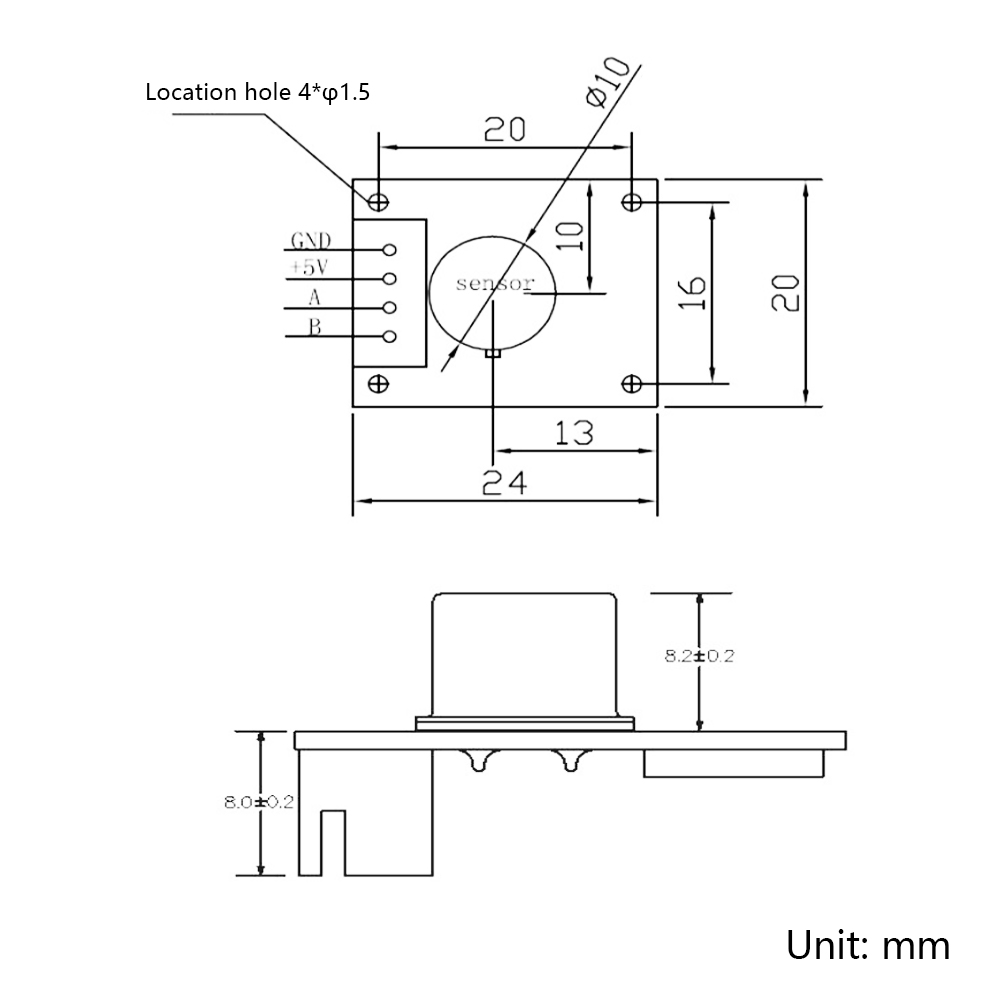 자동 교정 Voc 가스 센서 모듈 포름 알데히드 벤젠 센서 TPM-300A-1.2V UART [iot-sc-50]