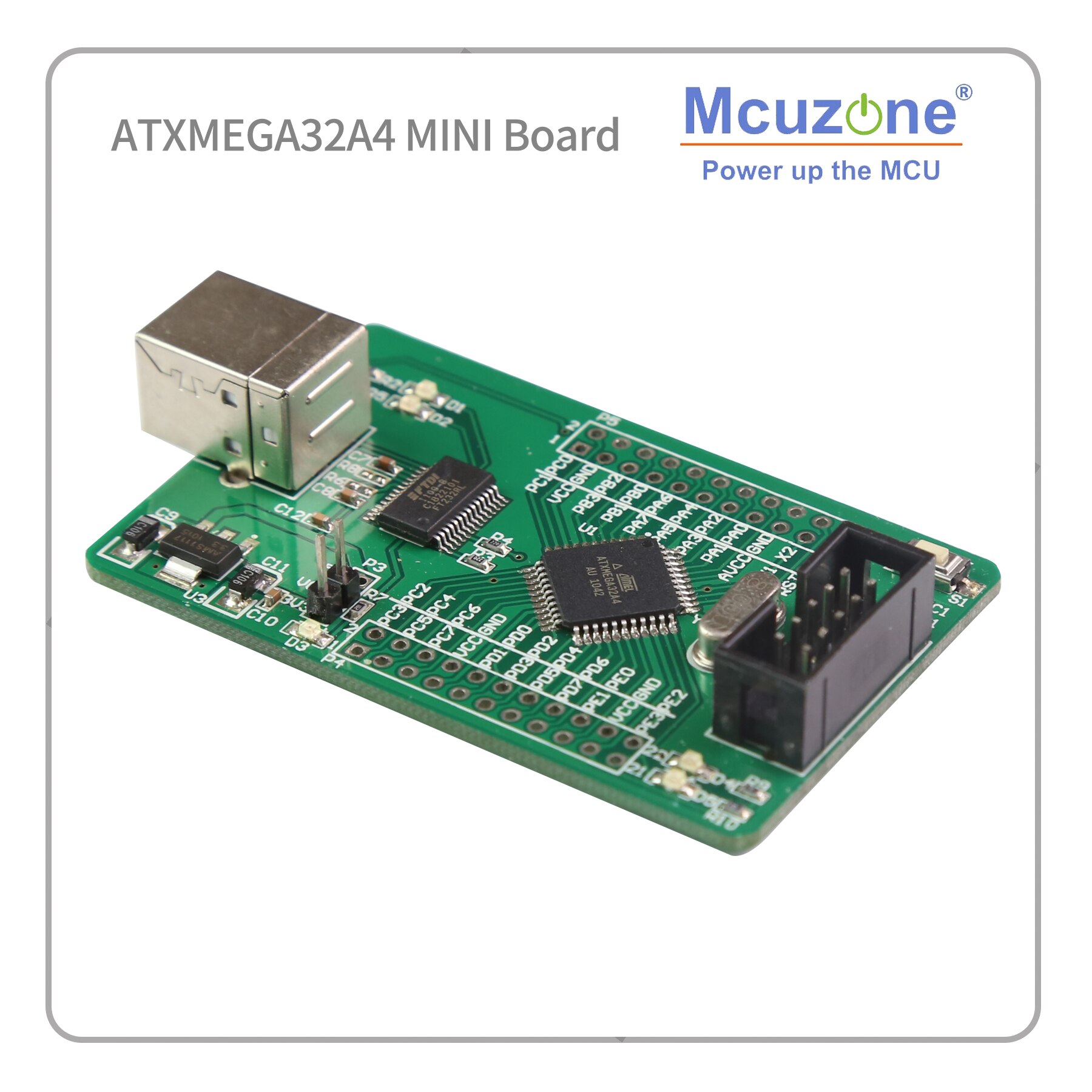 ATMEL ATXMEGA32A4 미니 보드 UART FT232RL XMEGA32A4 32A4 MCIROCHIP PDI AVR USB to UART [Mcuzone-18]