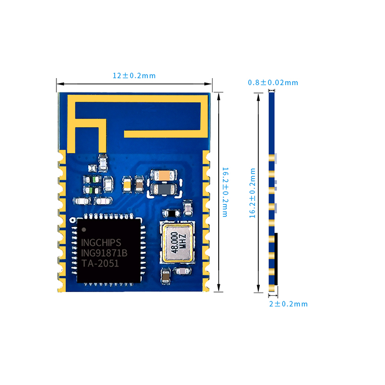 파란 이 버전 5.1INGCHIPS ING9187 파란 이 낮은 에너지 5.1 (BLE) 단위 XY-MBD87A [NEWBIT-16]