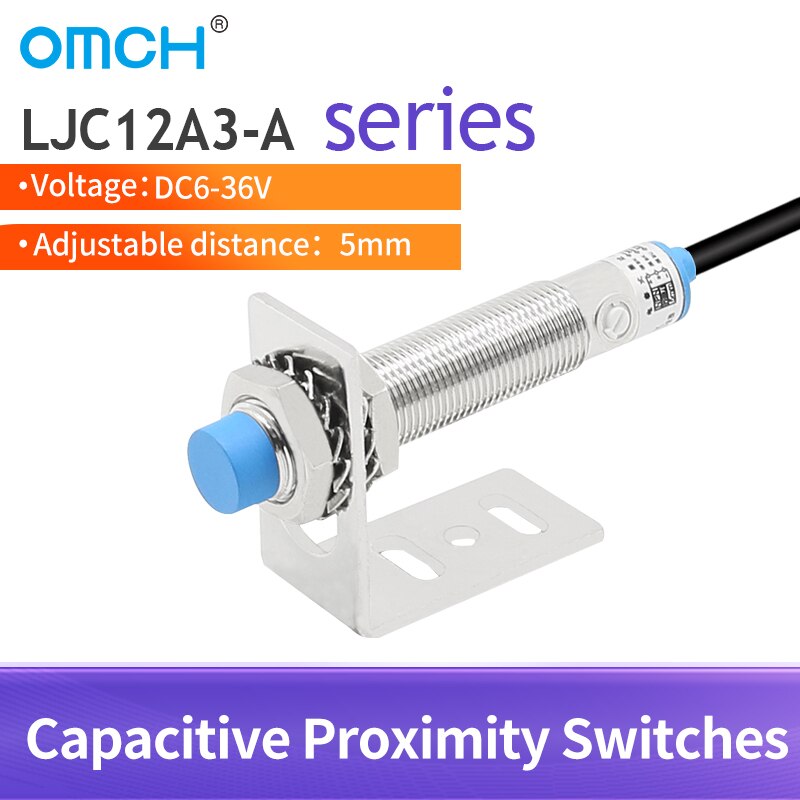 M12 용량성 스위치 LJC12A3 시리즈 유도 근접 센서 PNP NPN NO NC DC6V-36V AC90-250V [OMCH-23]