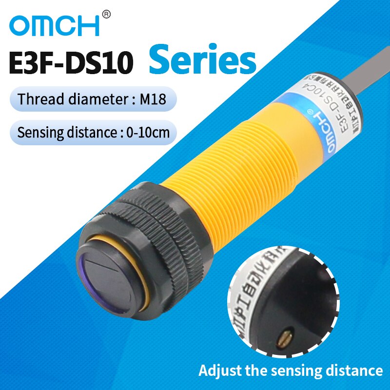 확산 반사식 광전 스위치 E3F-DS10C4 NPN PNP NO NC DC6-36V AC90-250V [OMCH-27]