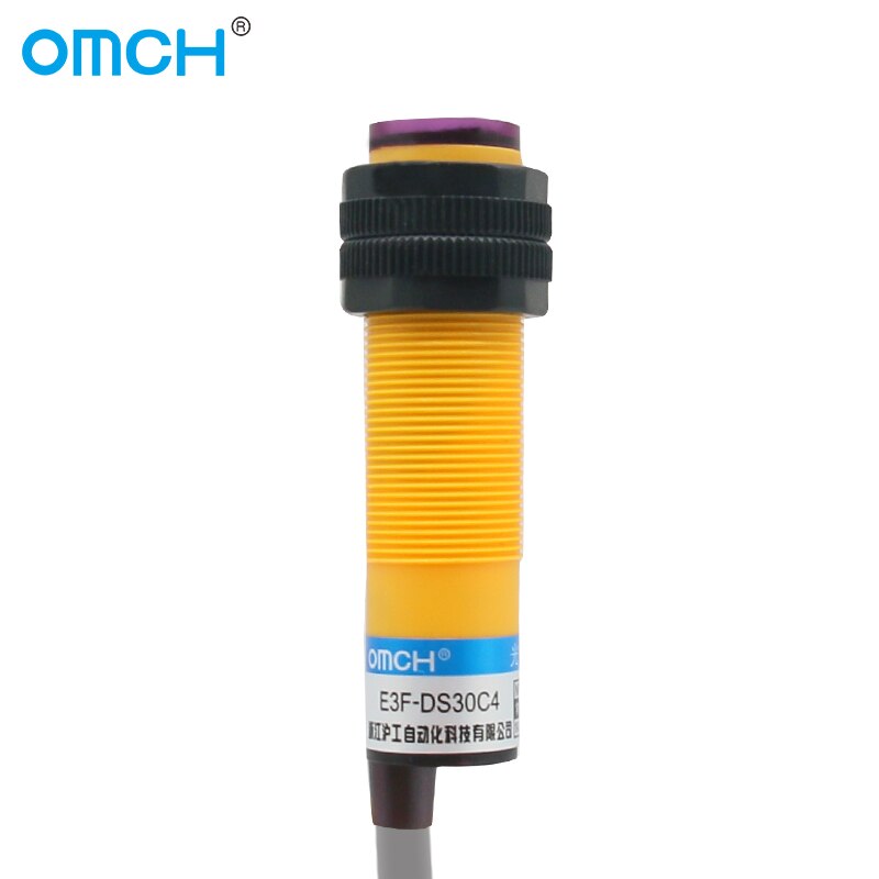 확산 광전 스위치 센서 스위치 DC 4 선식 NPN PNP NO NC 감지 범위 10-30cm 조정 가능 E3F-DS30 M18 [OMCH-29]