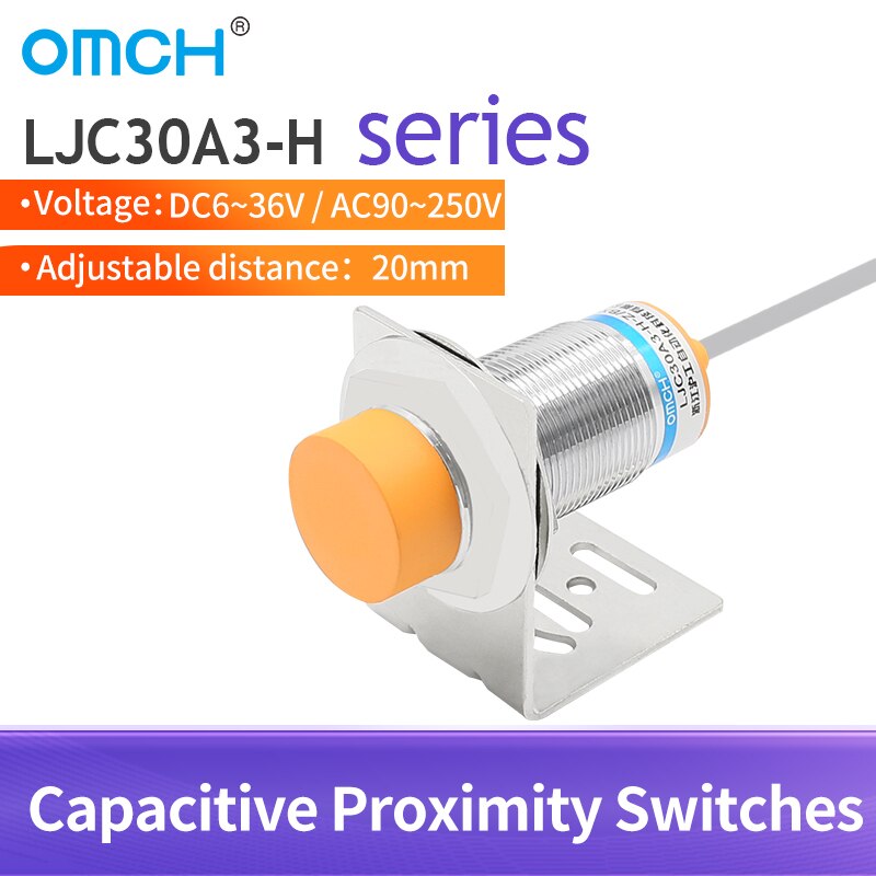 M30 정전 용량 스위치 LJC30A3 시리즈 유도 근접 센서 PNP NPN NO NC DC6V-36V AC90-250V [OMCH-31]