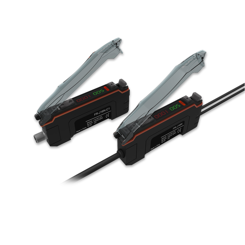 FR-J16N-C1 다기능 듀얼 디지털 광섬유 증폭기 센서 DC12-24V NPN [HUAYIFENG-64]