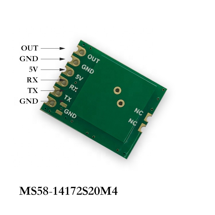 MS58-14172S20M4 소형 모션 센서 미러 헤드 라이트 벽 스마트 스위치 5.8Ghz 마이크로 웨이브 레이더 센서 PCBA 모듈 [MoreSense-12]