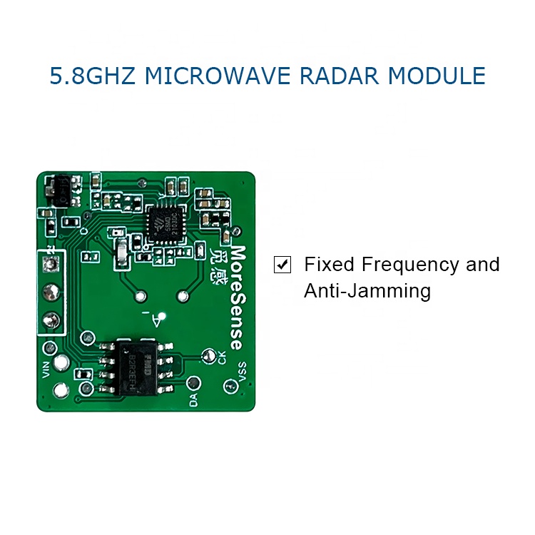 MS58-2220D9M4 IR 원격 모션 센서 5.8Ghz mmRadar 모듈 마이크로파 센서 스마트 조명 인간의 움직임 감지 [MoreSense-17]