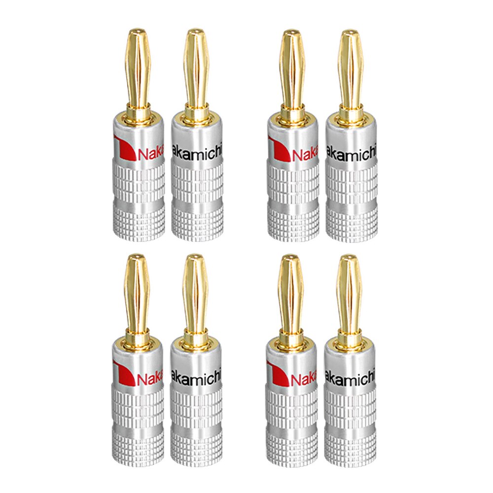 금도금 4mm 바나나 플러그 24K 골드 커넥터 케이블 어댑터 단자 키트 오디오 비디오 스피커용 [OA48-74]