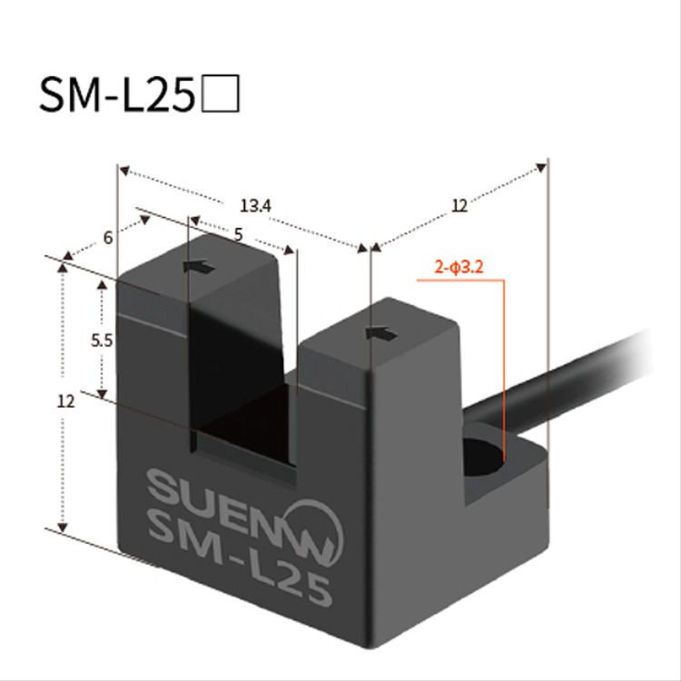 SM-L25P PNP DC 5-24V 슬롯형 광전 스위치 센서 원점 리미트 센서 선 길이 1M PM-L25P 대체 EE-SX951P [SUENW-29]