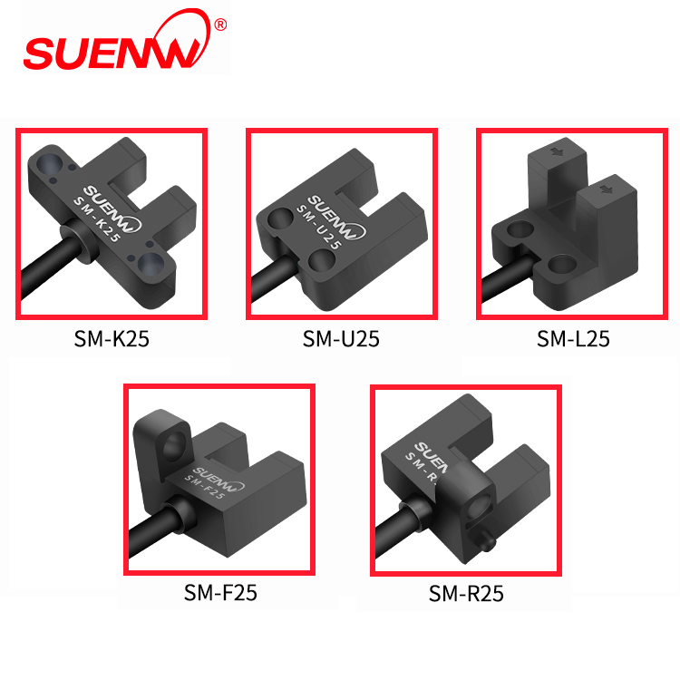 SM-F25P PNP DC 5-24V 슬롯형 광전 스위치 센서 원점 리미트 센서 선 길이 1M PM-F25P 대체 EE-SX951P [SUENW-31]