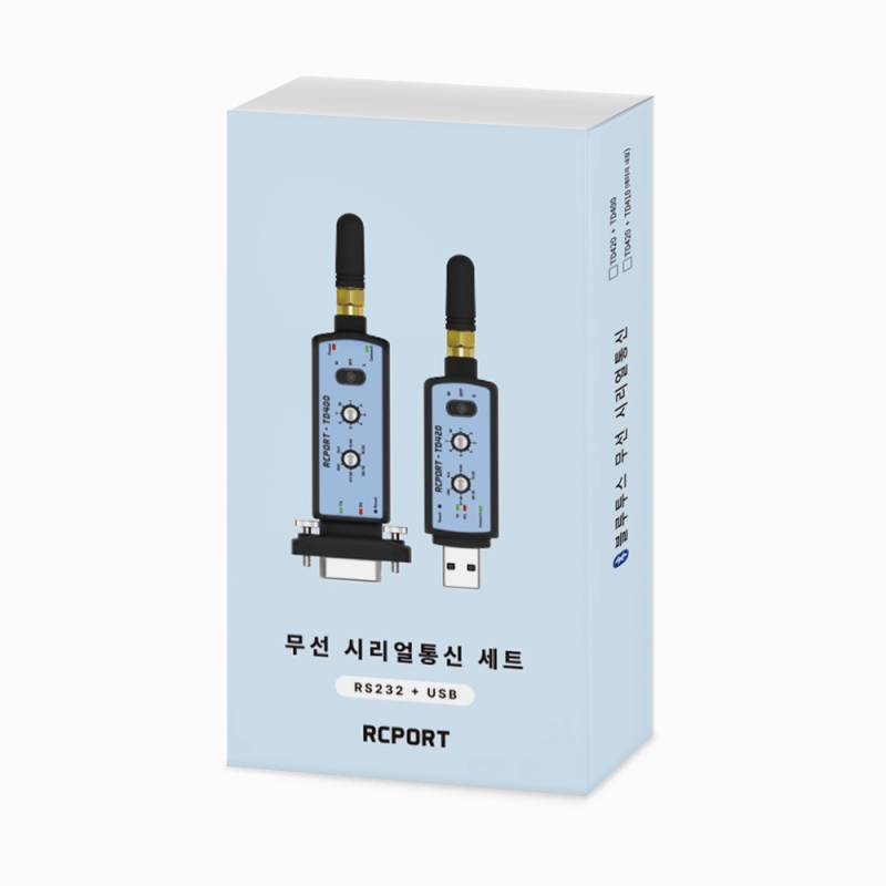 무선 시리얼통신 세트 RCPORT-TD400SET RS232+USB 컨버터 블루투스 어댑터