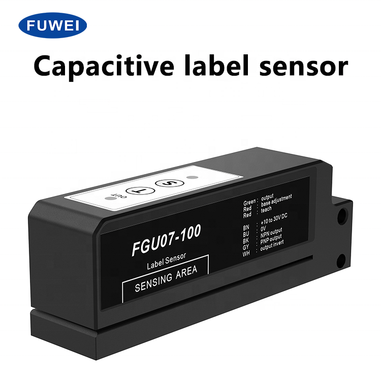슬롯형 콘덴서 라벨 센서 FGU07-100 투명 불투명한 접착제 라벨 감지기 [FUWEI-06]