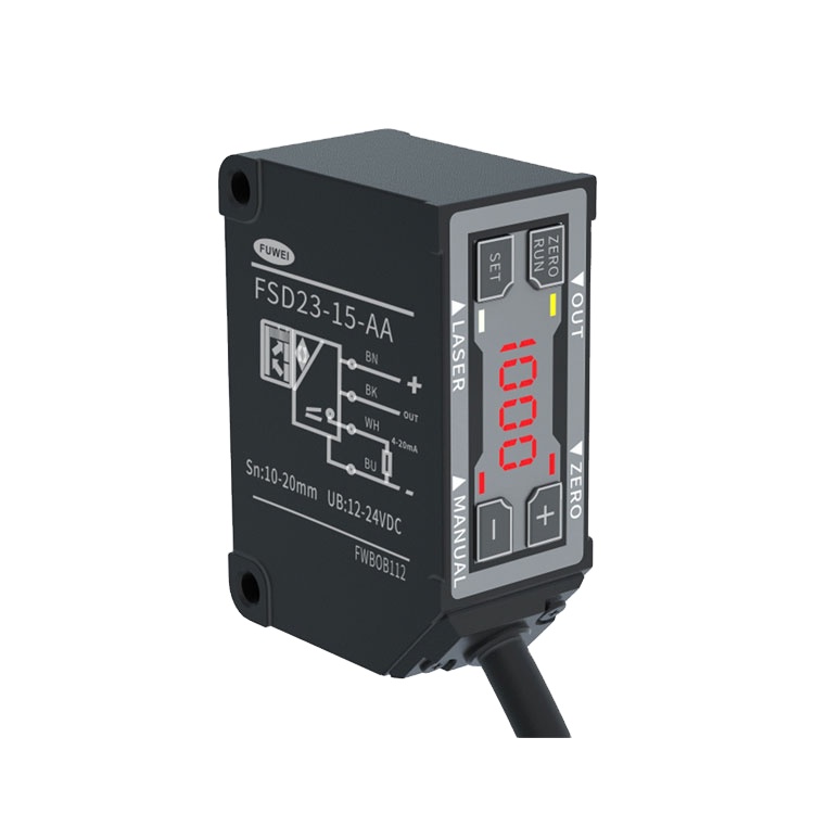 FSD23 12-24V DC IP67 LED 디지털 스크린 알루미늄 고정밀 레이저 변위 센서 [FUWEI-13]