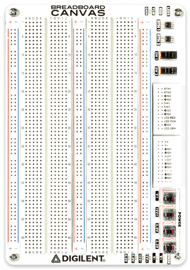 Breadboard Canvas (Analog Discovery Studio용 브레드보드) [DGLT-410-385]