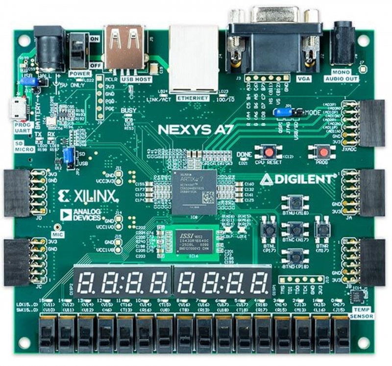 Nexys A7-100T - ECE 커리큘럼용 FPGA 트레이너 보드 [DGLT-410-292]