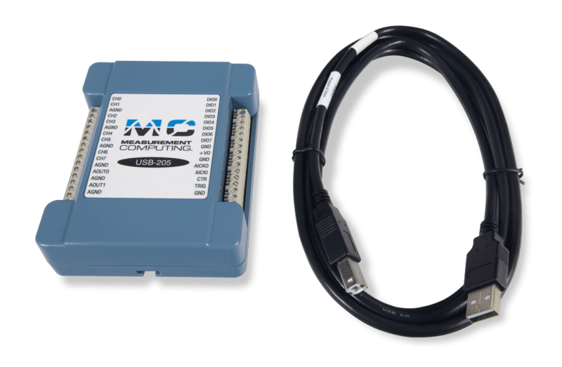 MCC USB-201 - 싱글 게인 다기능 USB DAQ 장치 [DGLT-6069-410-058]