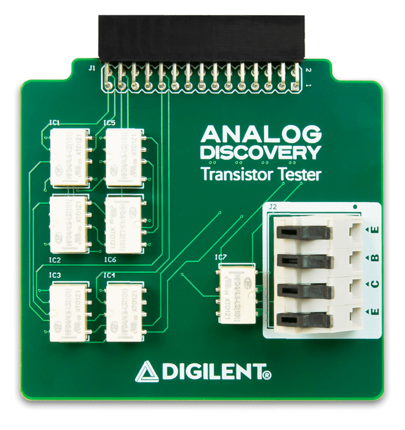 Analog Discovery 2용 트렌지스터 테스터 확장 보드 [DGLT-410-413]