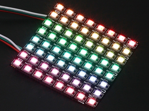플렉시블 8x8 RGB 레인보우 LED 매트릭스 [EF10090]