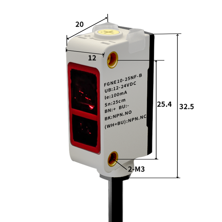 FGNE10-25NF-B FGNE10-25PF-B IP67 배경 억제 광전 센서 FGS BGS 전환 범용 하우징 [FUWEI-18]