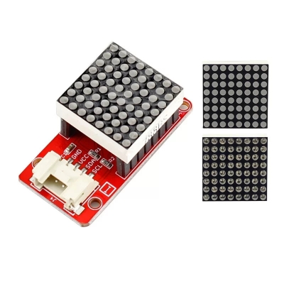Crowtail HT16K33 8x8 LED 도트 매트릭스 모듈 (레드/블루/그린 도트 매트릭스 1개씩 포함) [CRT15121M]