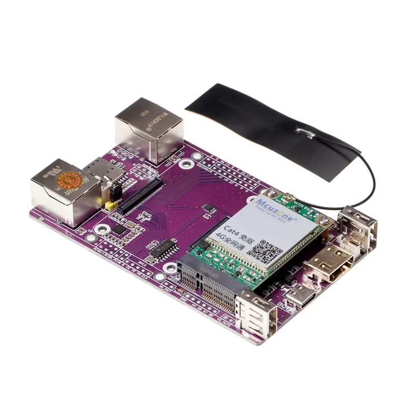Mcuzone CM4-4G IO Board - 라즈베리파이 컴퓨터 모듈 4 기반 다기능 확장 보드 (Cat4 프리 드라이브 4G 모듈 포함) [RPA39910C]