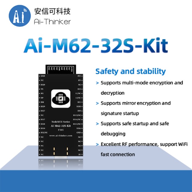 아이 씽커 WiFi6 + 블루투스 BLE 5.3 콤보 모듈 BL616 칩 Ai-M62-32S-Kit 개발 보드 [Ai-Thinker-81]