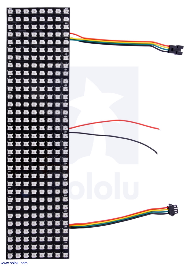 APA102C 5V 8x32(10mm 그리드) RGB LED 플렉시블 패널 [PLLU-2534]